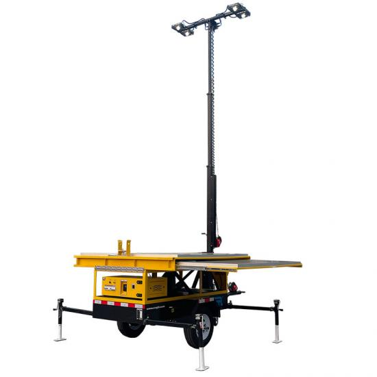 4SLT400M7 4 * 100W Tour d'éclat solaire LED