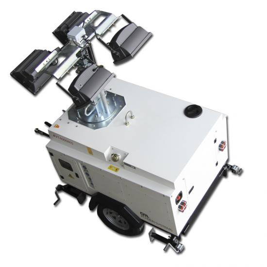 4LT4000H9 MH / Hydraulique 9m 4 * 1000W Tour d'éclairage à lampe halogée en métal