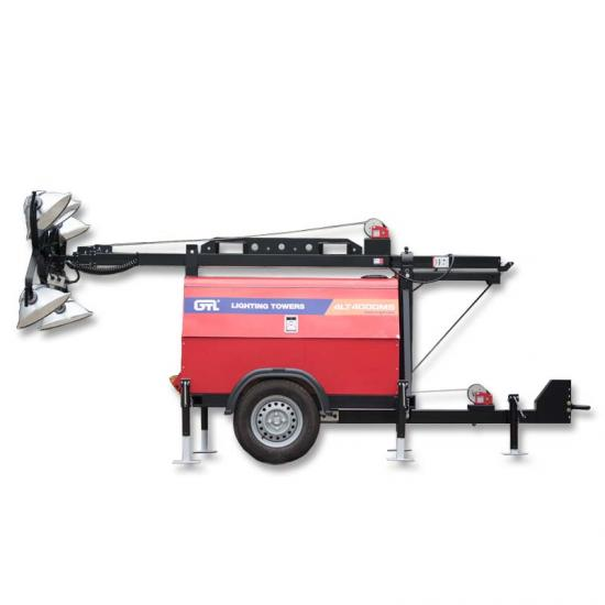 4LT4000M9 MH / MANUEL 9M 4 * 1000W Tour d'éclairage à lampe halogée en métal